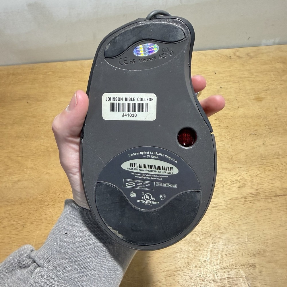 Microsoft Trackball Optical 1.0 (D67-00001), Tested Computer Mouse 2000s - Picture 5 of 10
